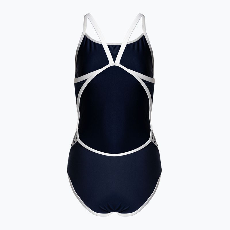 Moteriški maudymosi kostiumėliai arena Team Stripe Super Fly Back One Piece navy/white 2