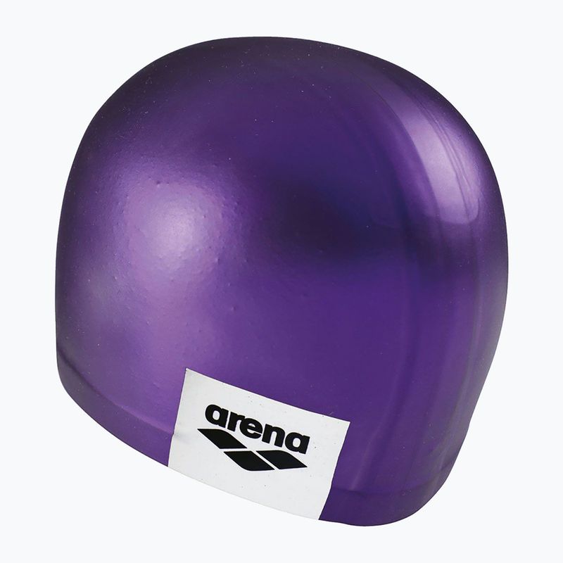Arena Logo Liejama violetinė plaukimo kepuraitė 2
