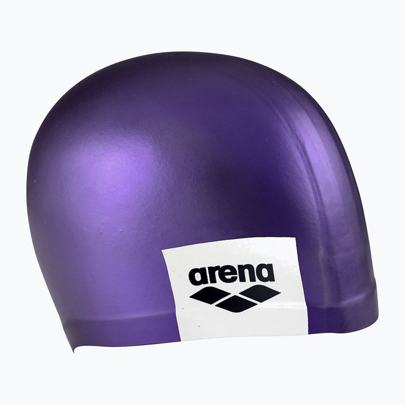 Arena Logo Liejama violetinė plaukimo kepuraitė 3