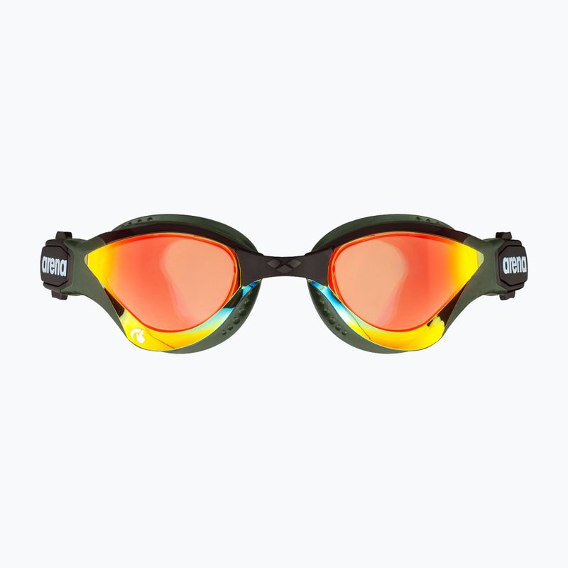 Arena plaukimo akiniai Cobra Tri Swipe Mirror yellow copper/army 7