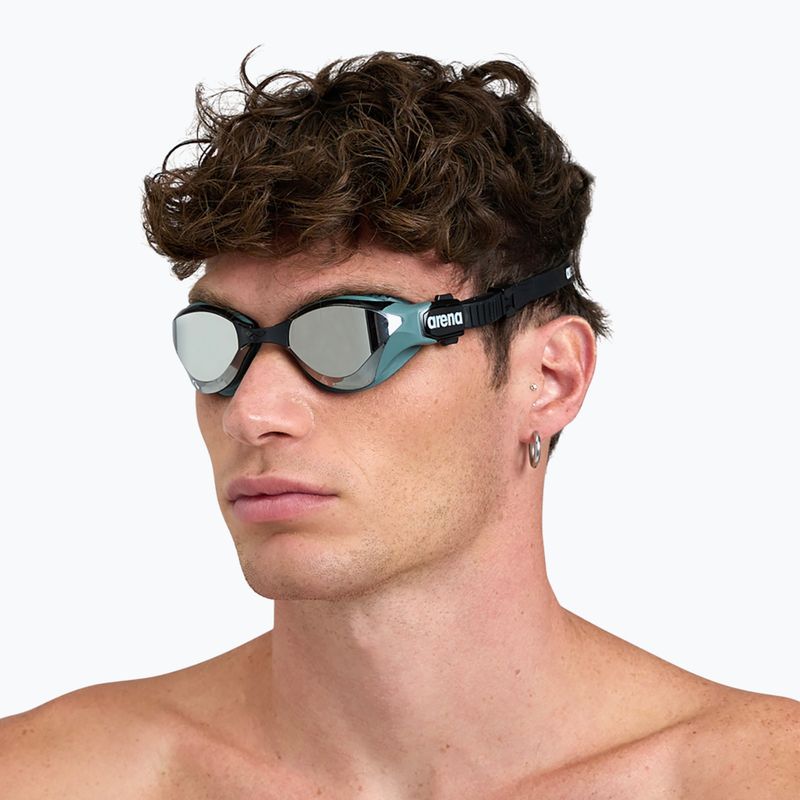 Arena plaukimo akiniai Cobra Tri Swipe Mirror yellow copper/army 8