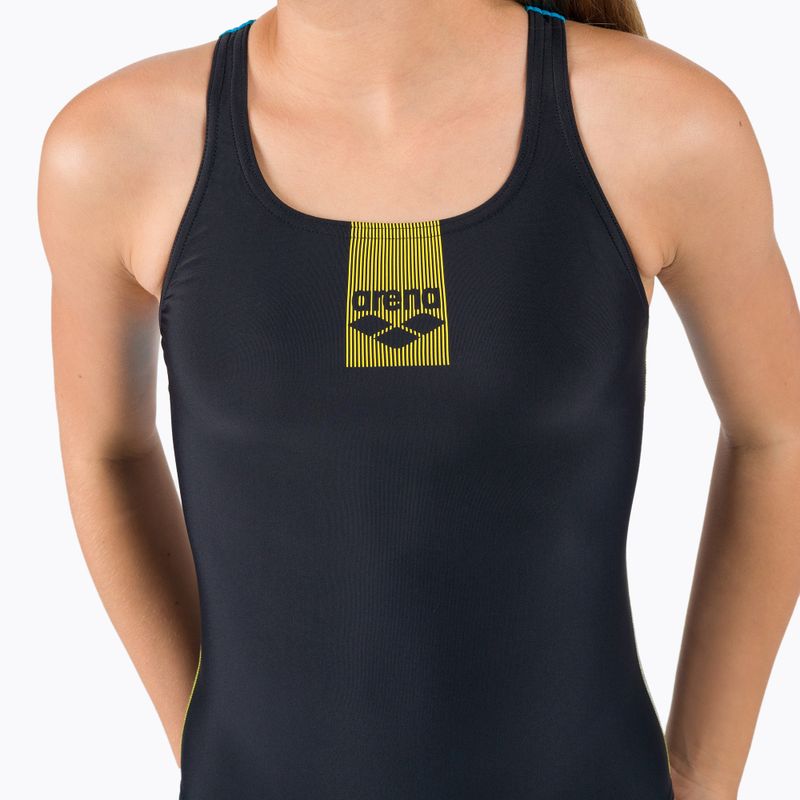 Arena Basics Plaukimas Pro Back One Piece vaikiškas maudymosi kostiumėlis Juoda/Turquoise 7
