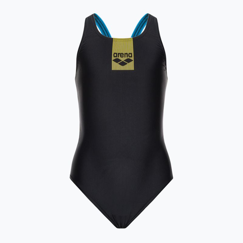 Arena Basics Plaukimas Pro Back One Piece vaikiškas maudymosi kostiumėlis Juoda/Turquoise