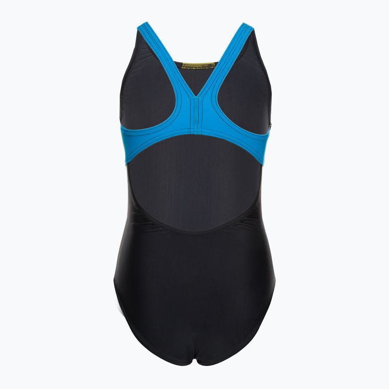 Arena Basics Plaukimas Pro Back One Piece vaikiškas maudymosi kostiumėlis Juoda/Turquoise 2