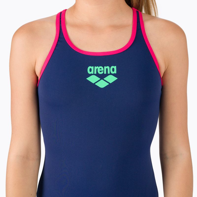 Vaikiškas maudymosi kostiumėlis arena Biglogo Swim Pro Back One Piece navy/freak rose 4
