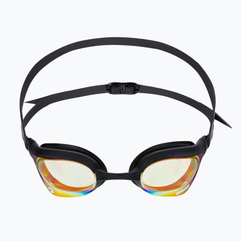 Arena plaukimo akiniai Cobra Core Swipe Mirror yellow copper/black 2