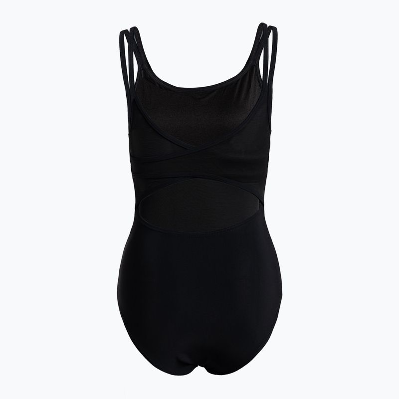 Moteriški maudymosi kostiumėliai arena Esther Cross Back One Piece black/black 2
