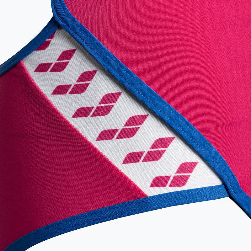 Moteriškas vientisas maudymosi kostiumėlis arena Team Stripe Super Fly Back One Piece freak rose/royal 4