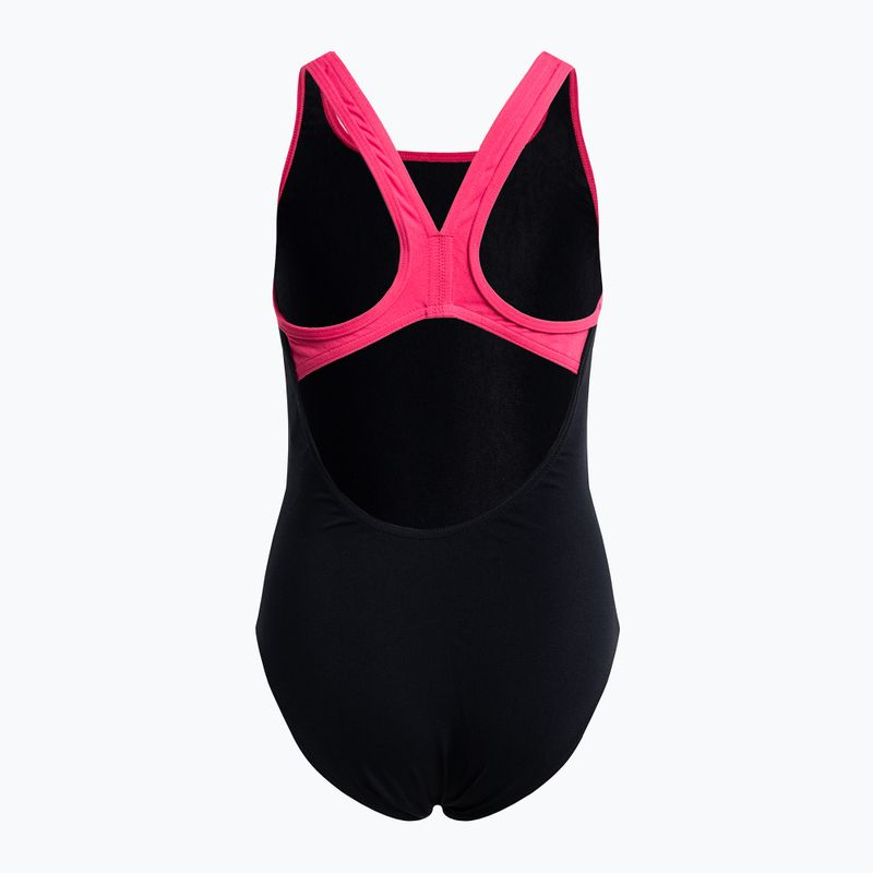 Vaikiškas maudymosi kostiumėlis arena Biglogo Swim Pro Back One Piece black/freak rose 2
