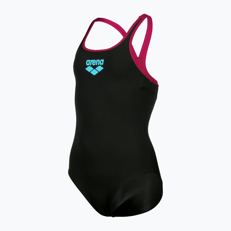 Vaikiškas maudymosi kostiumėlis arena Biglogo Swim Pro Back One Piece black/freak rose 4