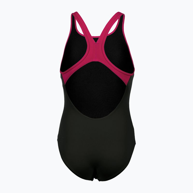 Vaikiškas maudymosi kostiumėlis arena Biglogo Swim Pro Back One Piece black/freak rose 5