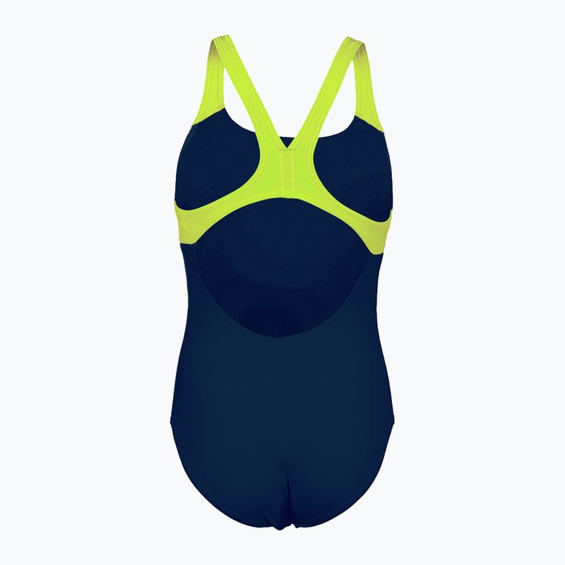 Vaikiškas vientisas maudymosi kostiumėlis arena Swim Pro Back One Piece navy/soft green 5