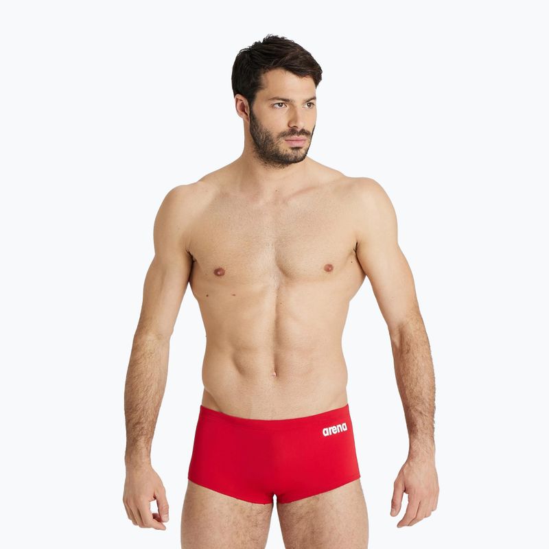 Vyriški arena Team Swim Low Waist Short Solid raudonos/baltos spalvos maudymosi bokseriai 4
