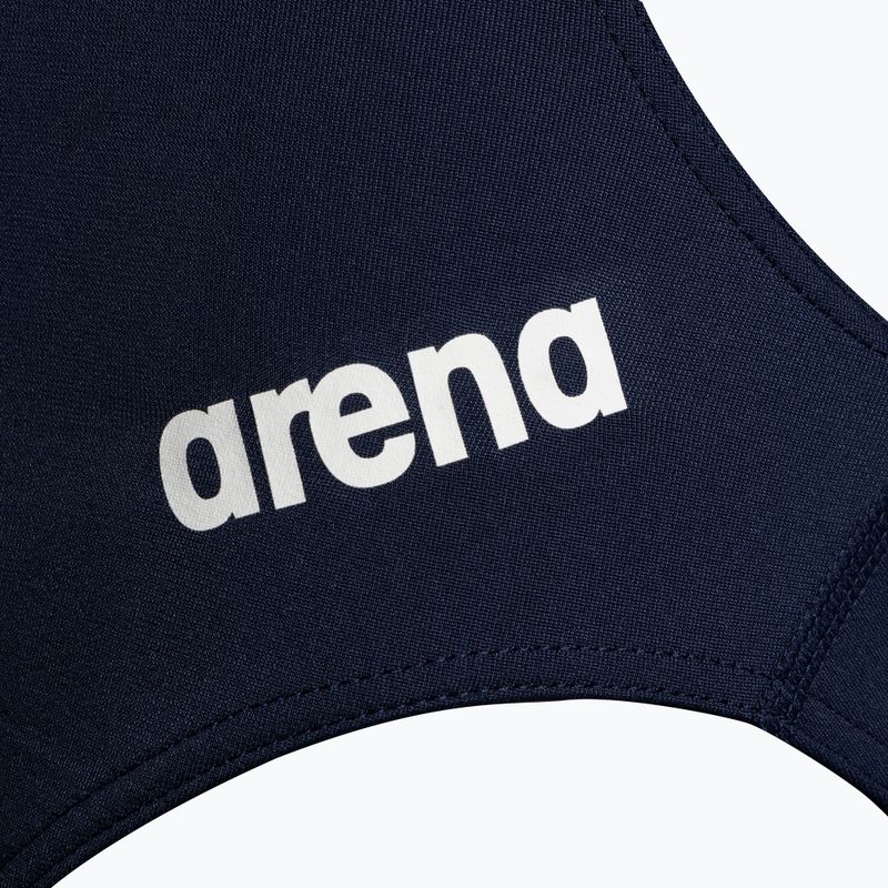 Moteriškas Arena Team Challenge vientisas tamsiai mėlynas/baltas vientisas maudymosi kostiumėlis 3