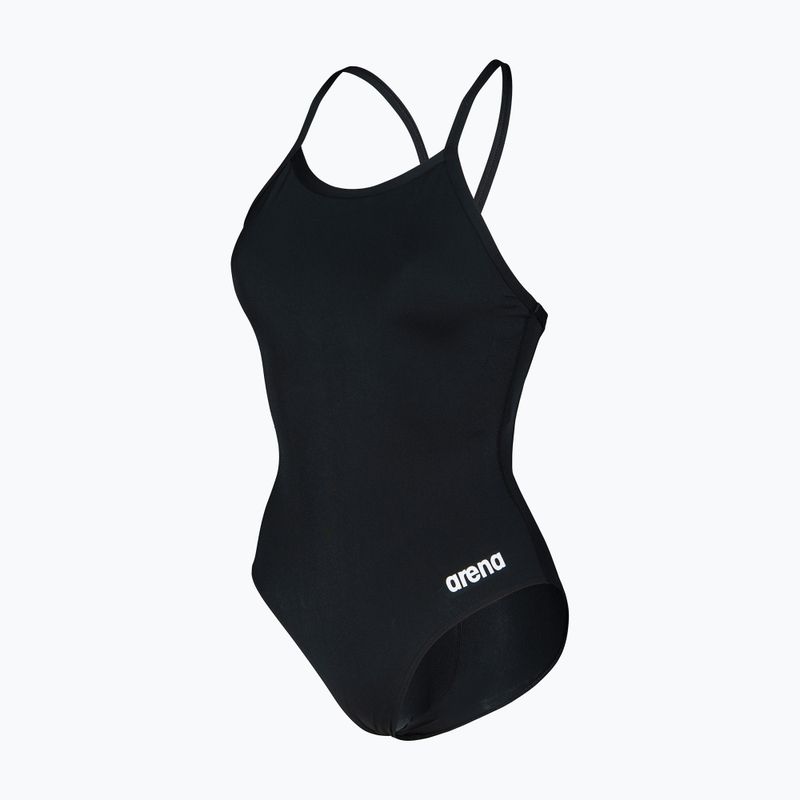 Moteriškas vientisas maudymosi kostiumėlis Arena Team Light Drop Solid black/white 3