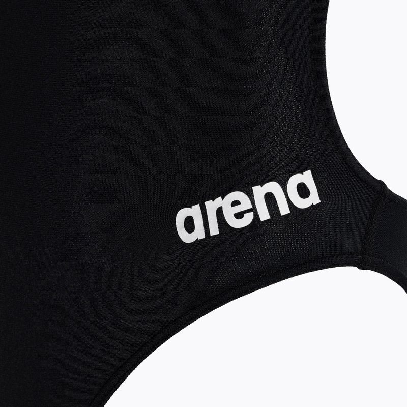 Vaikiškas vientisas plaukimo kostiumas arena Team Challenge Solid black/white 3