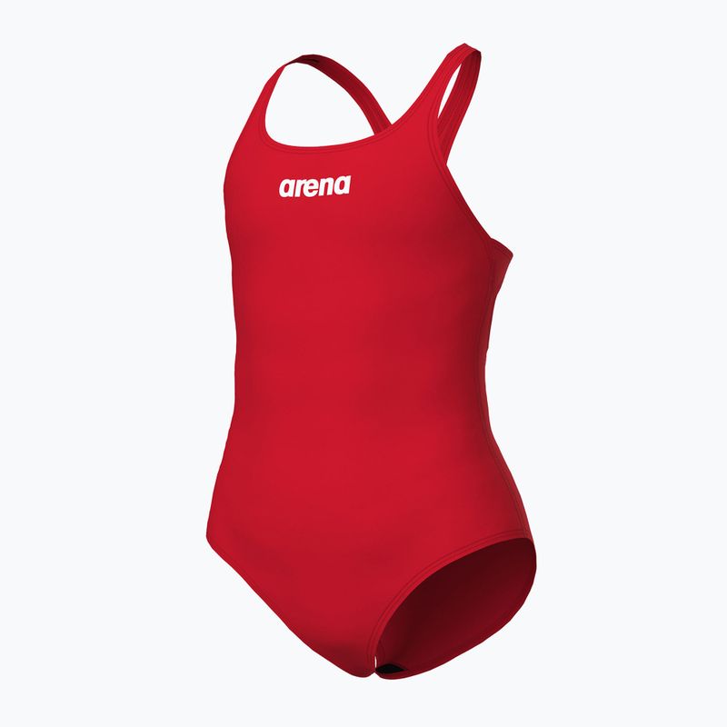 Arena Team Swim Pro Solid raudonos/baltos spalvos vientisas vaikiškas maudymosi kostiumėlis 4