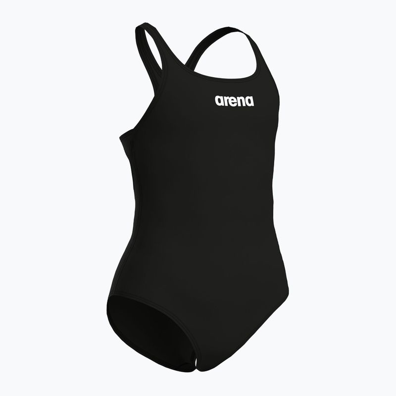 Vaikiškas vientisas maudymosi kostiumėlis arena Team Swim Pro Solid juoda/balta 3