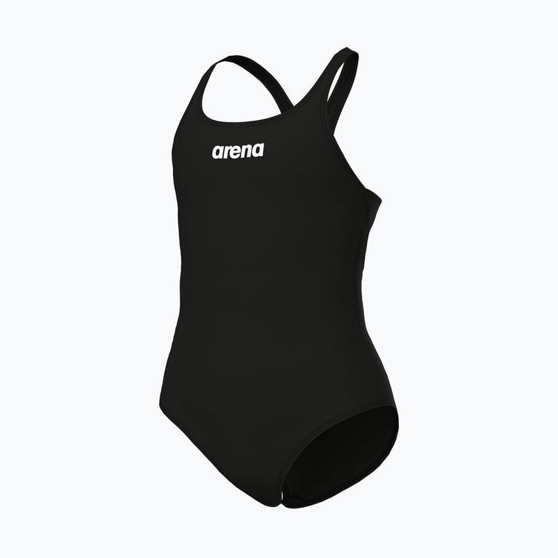 Vaikiškas vientisas maudymosi kostiumėlis arena Team Swim Pro Solid juoda/balta 4