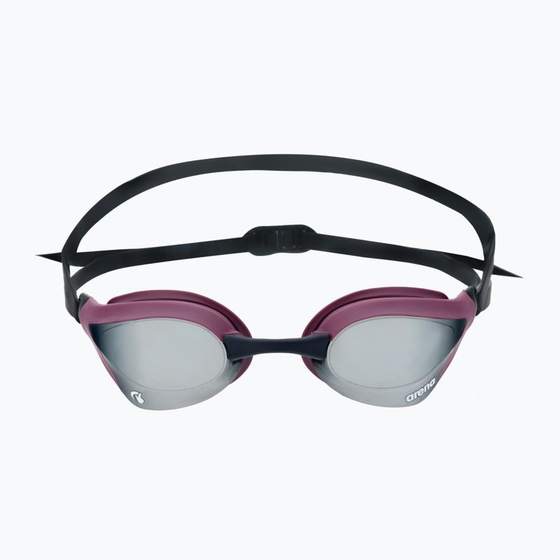 Arena plaukimo akiniai Cobra Core Swipe Mirror silver/red wine 2