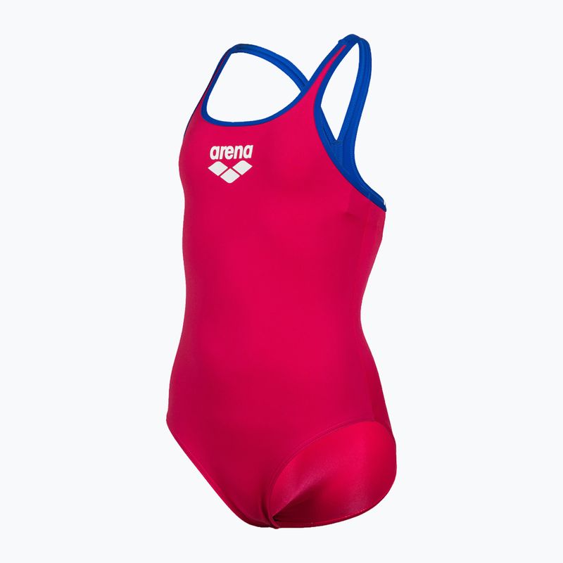 Vaikiškas maudymosi kostiumėlis arena Biglogo Swim Pro Back One Piece freak rose/neon blue 4