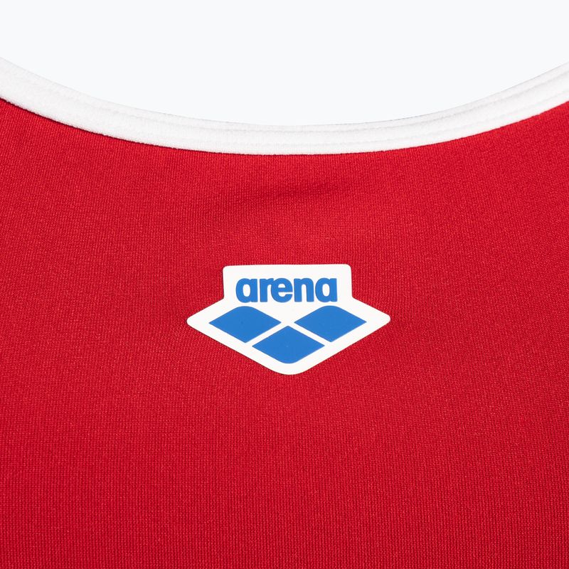 Moteriškas vientisas maudymosi kostiumėlis arena Icons Super Fly Back Solid raudona/balta 3
