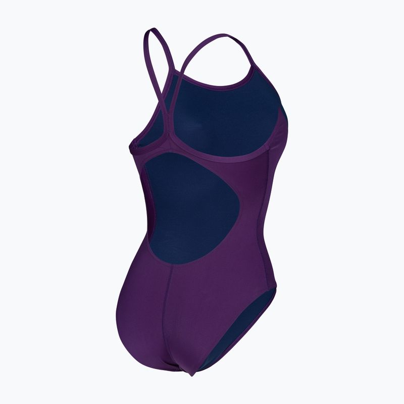Moteriškas vientisas maudymosi kostiumėlis Arena Team Light Drop Solid plum/white 4