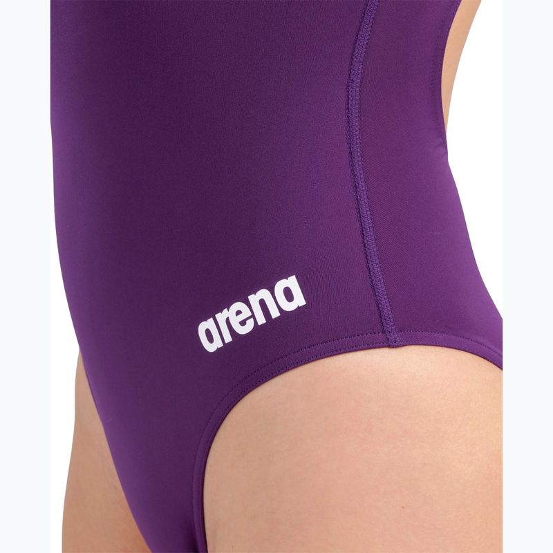 Moteriškas vientisas maudymosi kostiumėlis Arena Team Light Drop Solid plum/white 9
