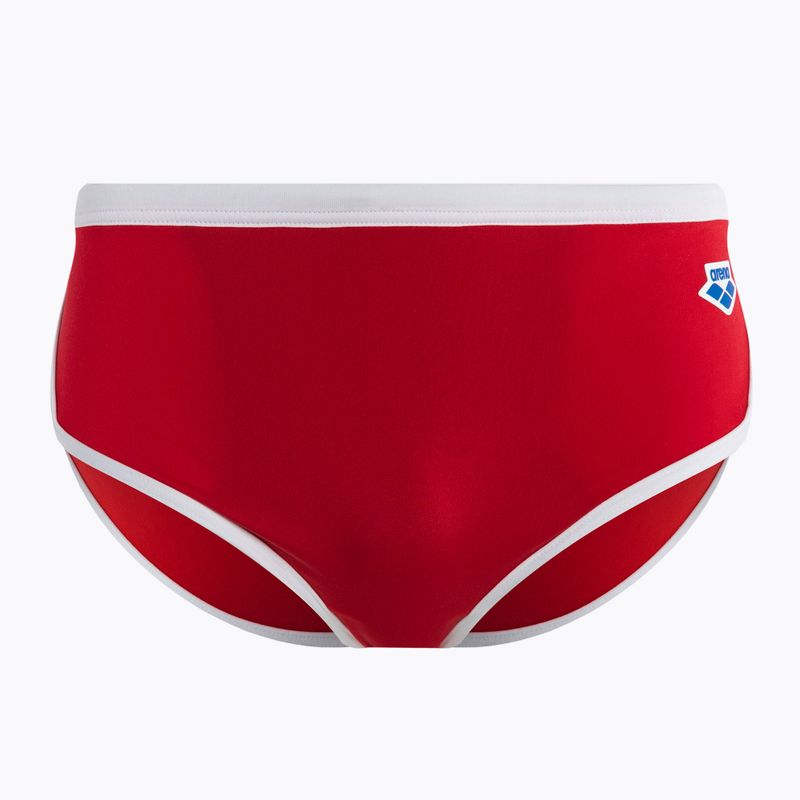 Vyriškos arena Icons Swim Low Waist Short Solid raudonos/baltos spalvos maudymosi kelnaitės