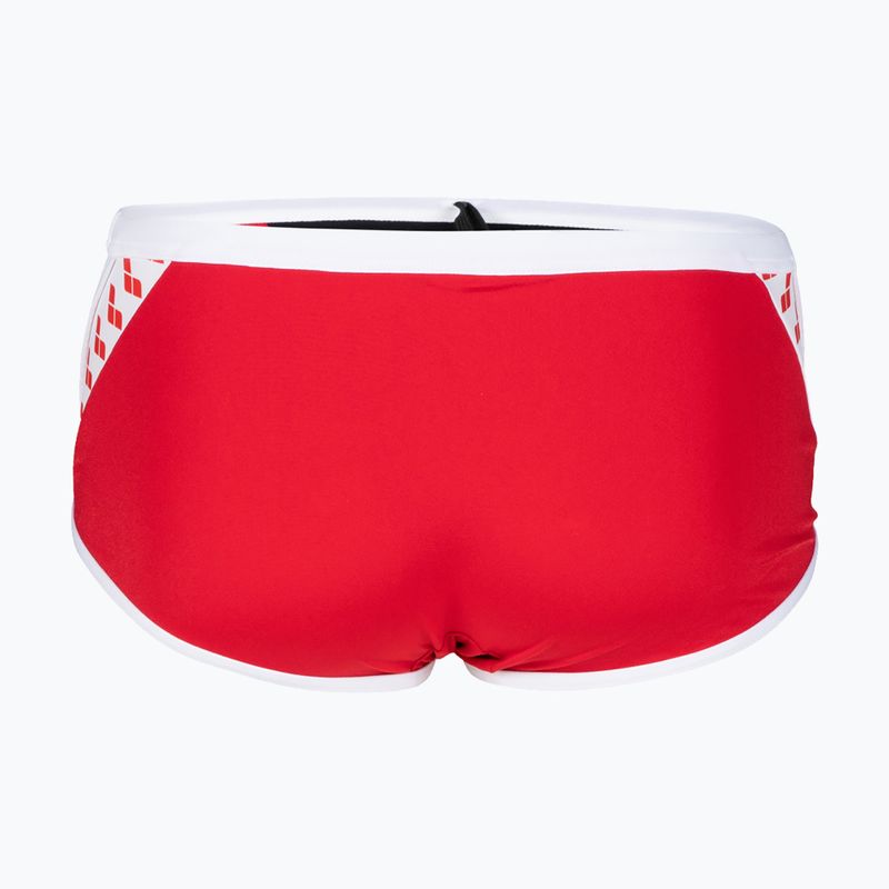 Vyriškos arena Icons Swim Low Waist Short Solid raudonos/baltos spalvos maudymosi kelnaitės 5