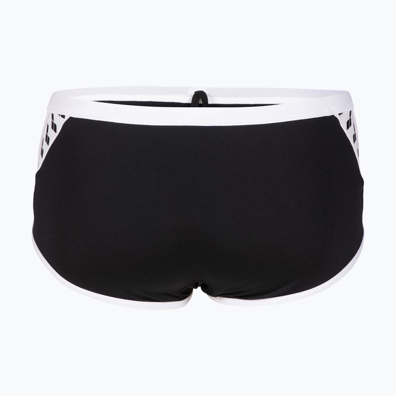 Vyriškos arena Icons Swim Low Waist Short Solid juoda/balta maudymosi kelnaitės 5