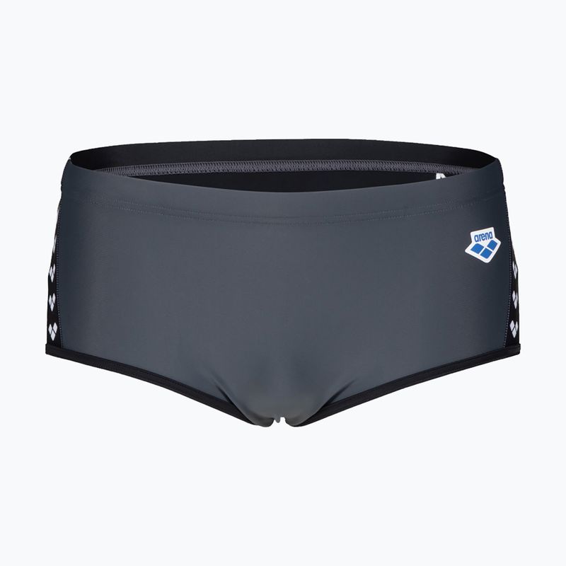 Vyriški arena Icons Swim Low Waist Short Panel bokseriai asfaltas/juoda 4