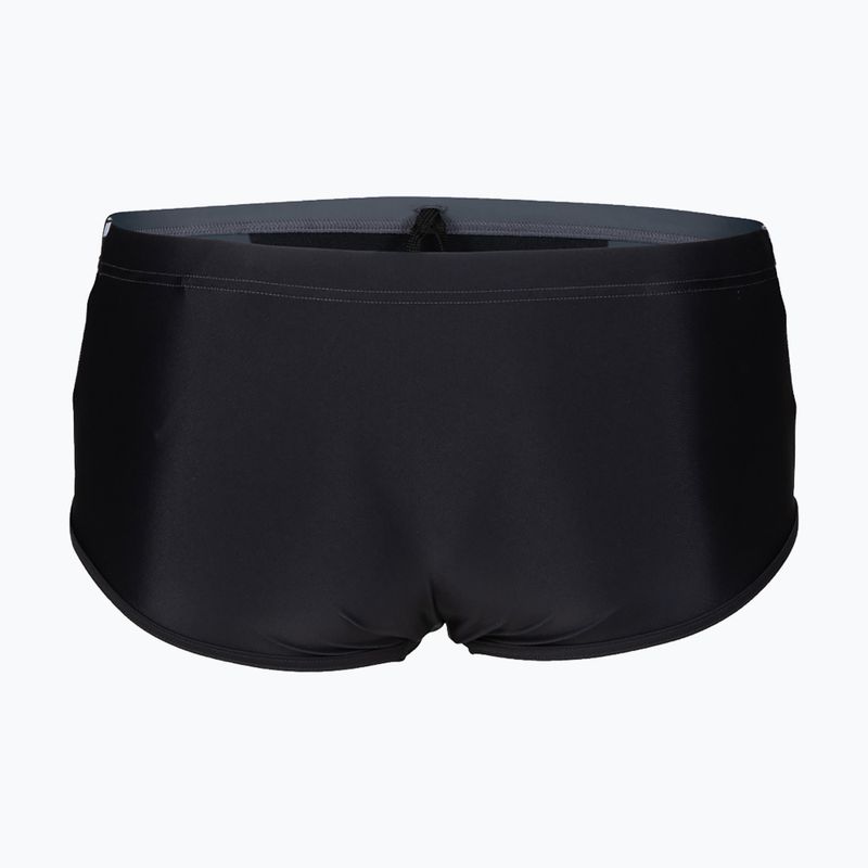 Vyriški arena Icons Swim Low Waist Short Panel bokseriai asfaltas/juoda 5
