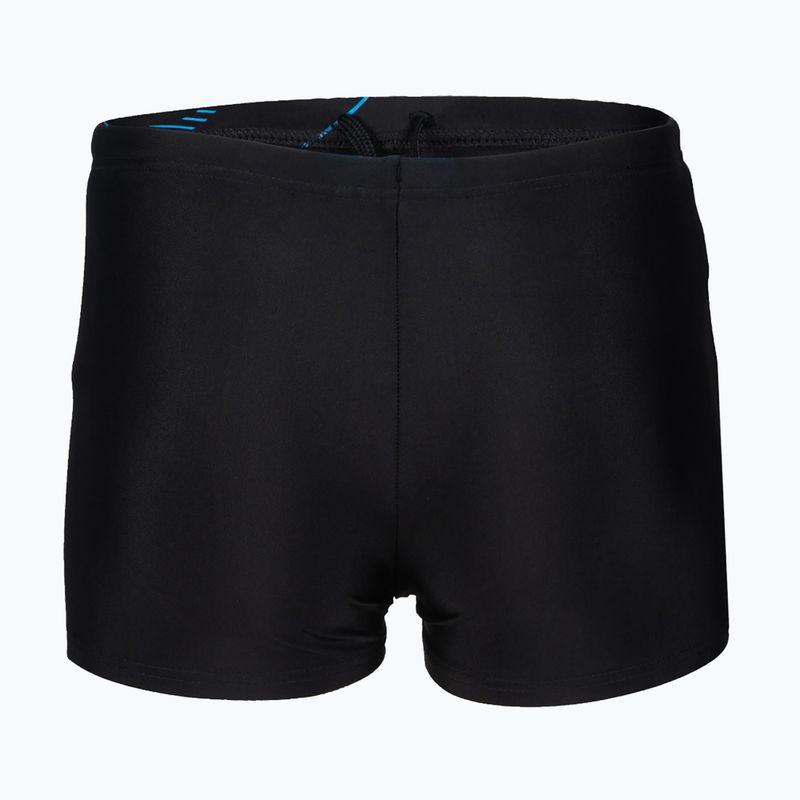Vaikiški Arena Swim Short trumpikės su logotipu, juodos/turkio spalvos 6