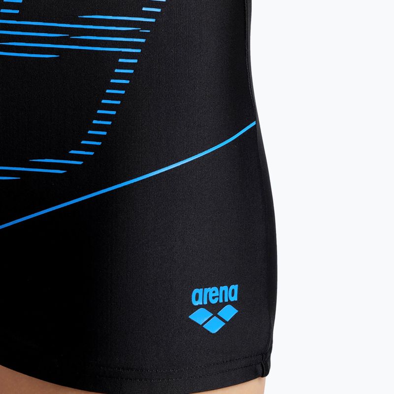 Vaikiški Arena Swim Short trumpikės su logotipu, juodos/turkio spalvos 10
