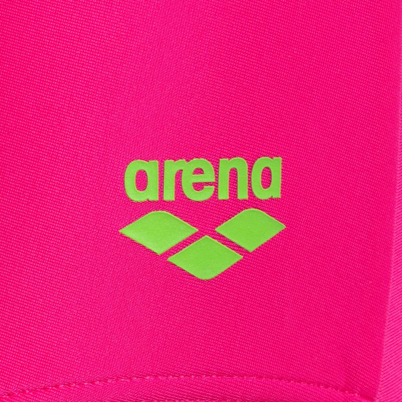 Vaikiškas vientisas maudymosi kostiumėlis arena Swim Pro Back Logo freak rose/soft green 3