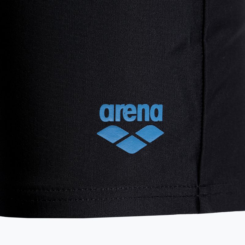 Vaikiški Arena Swim Short trumpikės su logotipu, juodos/turkio spalvos 3