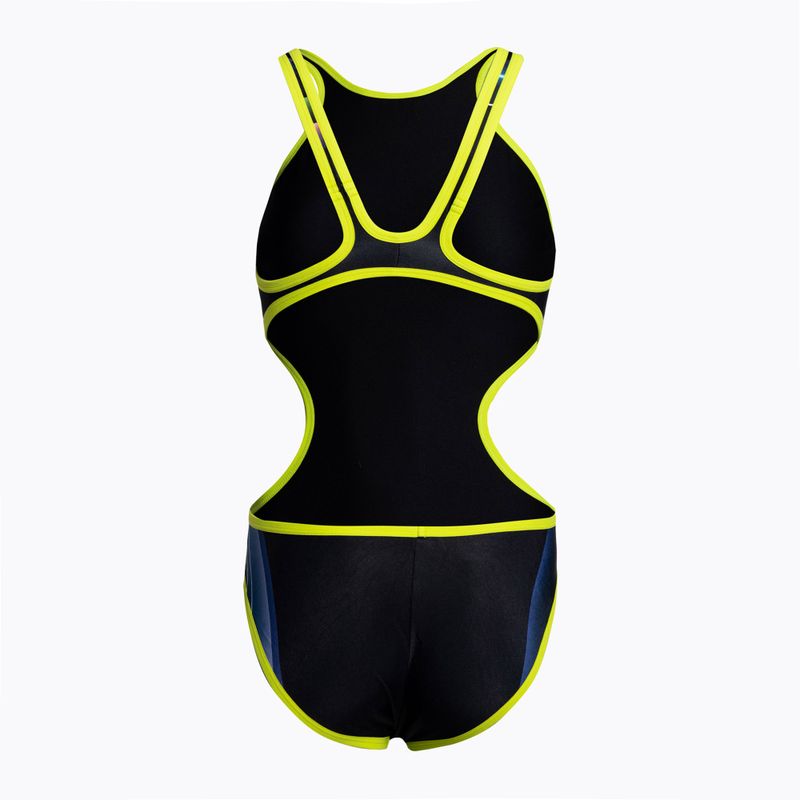 Moteriškas vientisas maudymosi kostiumėlis arena Tech One Back Placement black/multi 2