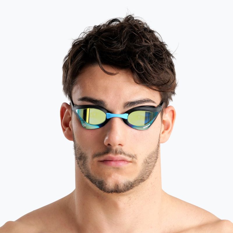 Arena plaukimo akiniai Cobra Swipe Mirror aqua/juoda 5