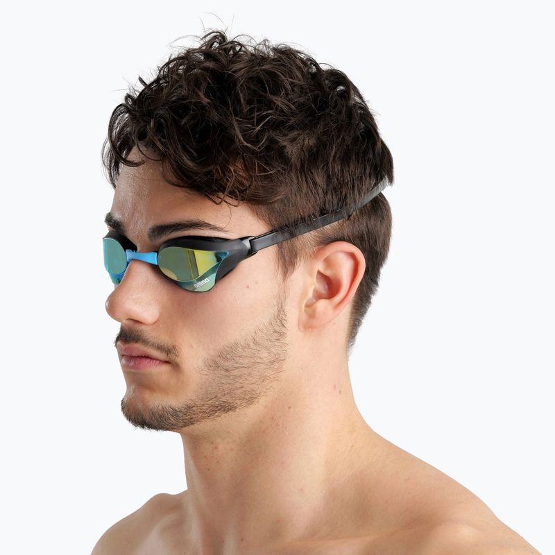 Arena plaukimo akiniai Cobra Swipe Mirror aqua/juoda 6