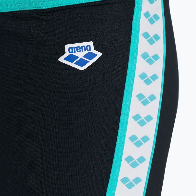 Vyriškos arena Icons plaukimo glaustinukės su logotipu juoda/balta/mėlyna su deimantu 3