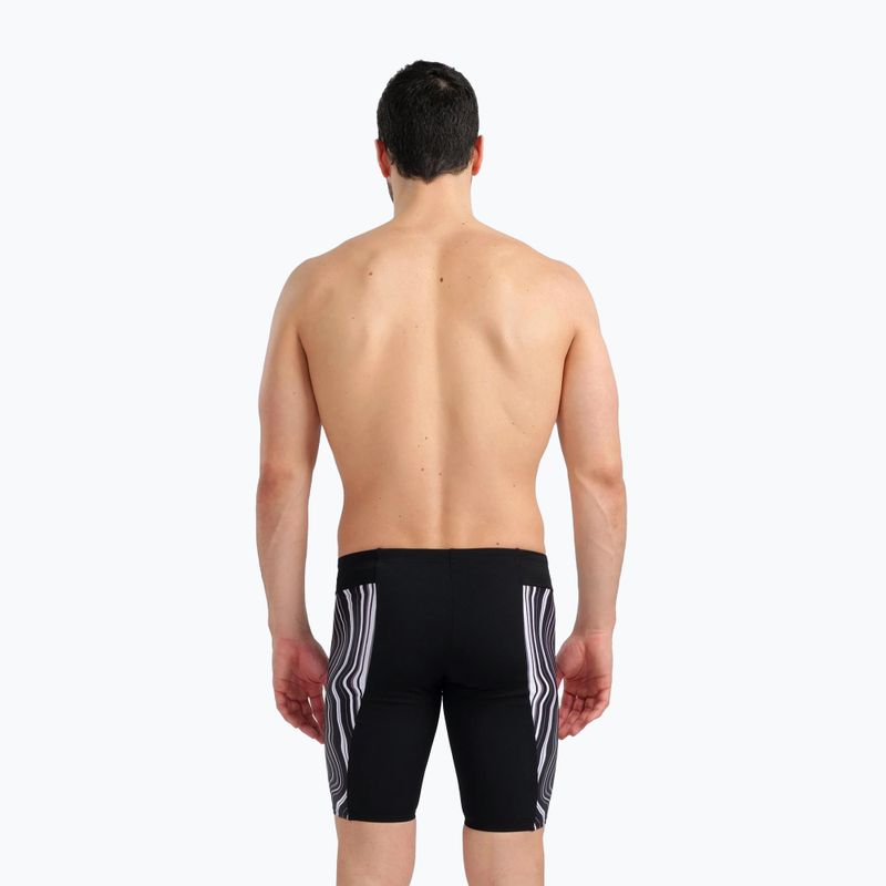 Vyriškos Arena Swim Jammer marmurinės juodos/juodos spalvos multi 5