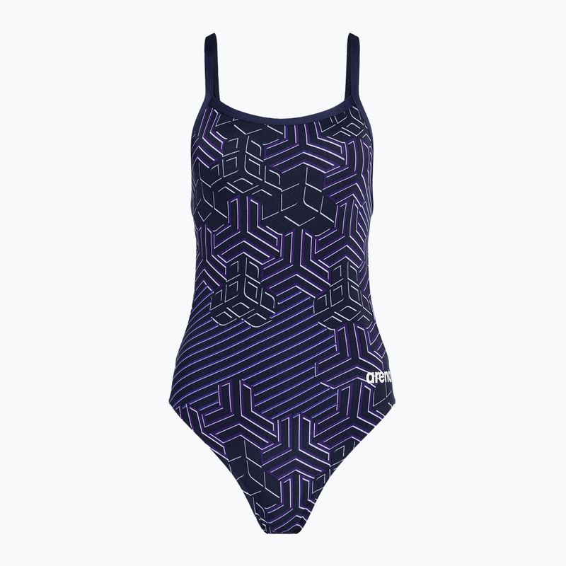 Moteriškas vientisas maudymosi kostiumėlis arena Kikko Pro Challenge Back navy/navy multi