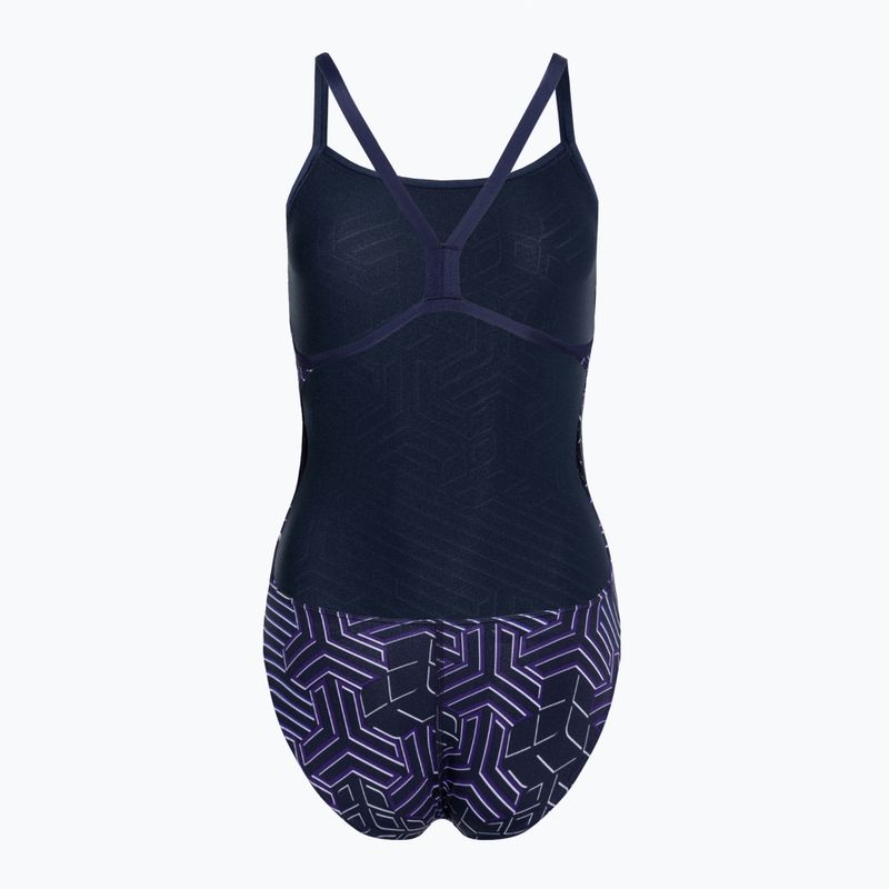 Moteriškas vientisas maudymosi kostiumėlis arena Kikko Pro Challenge Back navy/navy multi 2