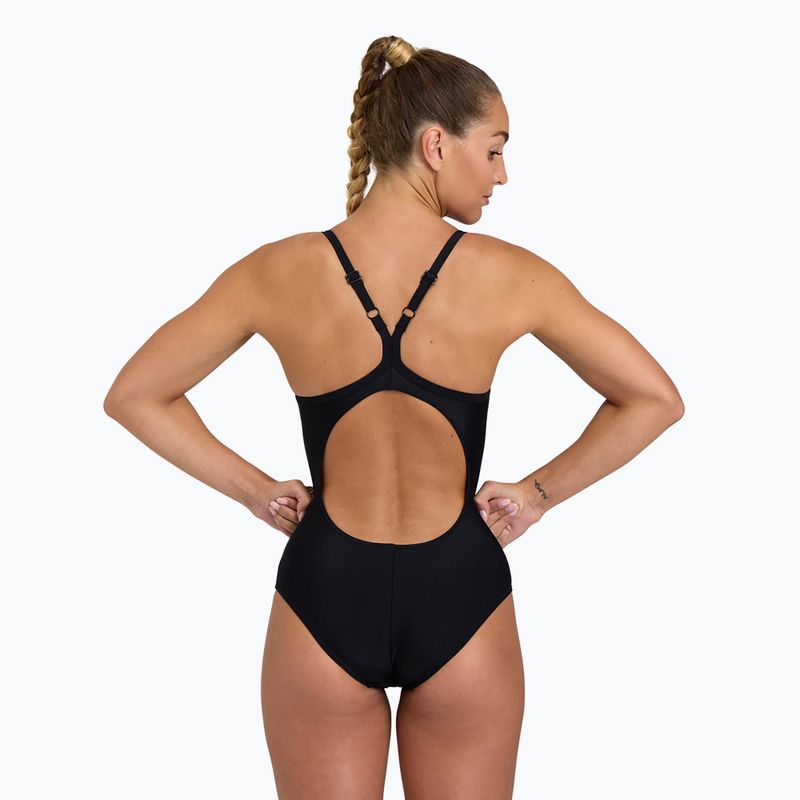 Moteriškas vientisas plaukimo kostiumas arena Solid Swimsuit Lightdrop Back black 6