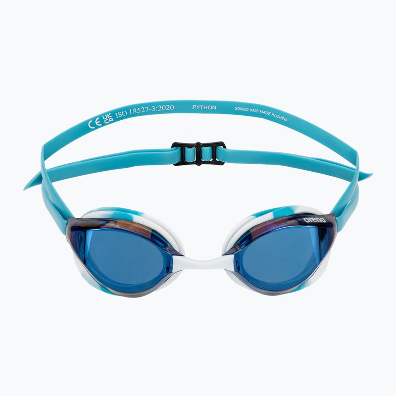 Plaukimo akiniai arena Python Mirror blue mirror/white/sky 2