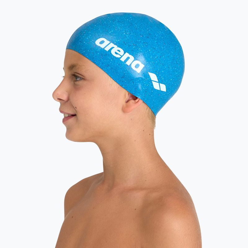 Vaikiška plaukimo kepuraitė arena Silicone Cap Jr blue multi 3