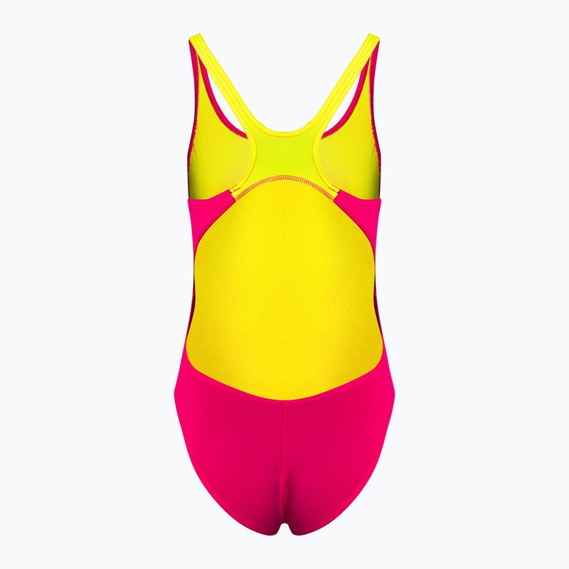 Moteriškas vientisas maudymosi kostiumėlis arena Team Swim Tech Solid freak rose/soft green 2