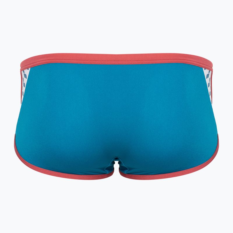 Vyriškos maudymosi trumpikės arena Icons Swim Low Waist Short Solid blue cosmo/astro red 2