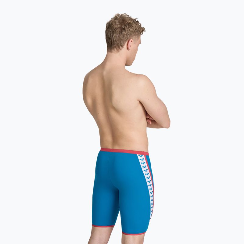 Vyriški maudymosi šortai arena Swim Solid Jammer blue cosmo/astro red 3